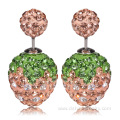 Czech Gem Earring Double Size Shamballa Anti Allergy Earring